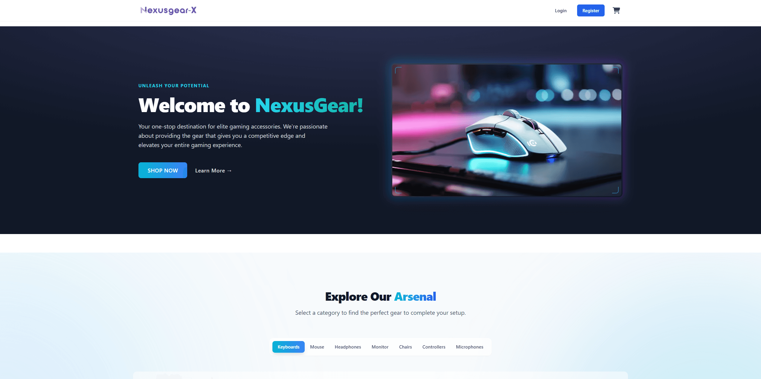 NexusGear | An E-Commerce Website for Gaming Peripherals